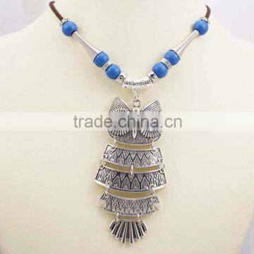 Hot Sale Rope Chain Owl Pendant Necklace photo-3