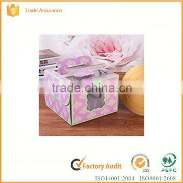 Custom made fancy luxury elegant cardboard coated paper cake box