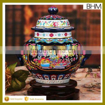 2016 Unique shape colorful ceramic food jar for home decor