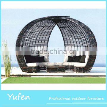 Wicker big round sofa outdoor sofa bed