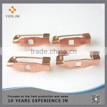 Nickel Plated Metal Brooch Pin Back with Locking Bar