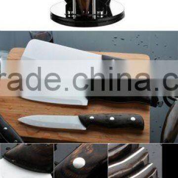 7pcs ceramic kitchen knife set with block