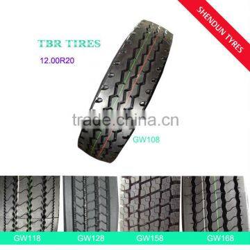 12.00R20factory prices durable all steel radial tyres for truck made in Qingdao