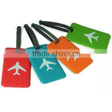 Plastic luggage tag holder