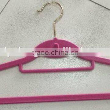2015 fashion multi-fonction pink velvet hangers