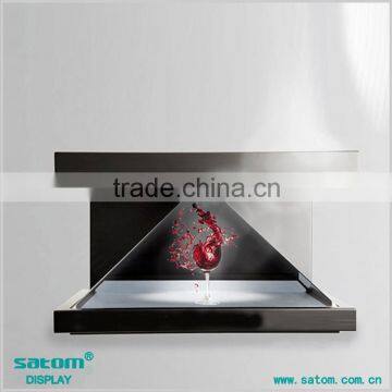 Low MOQ 3 Sided 3D Hologram Pyramid Hologram Showcase 3D Pyramid Hologram System                        
                                                Quality Choice