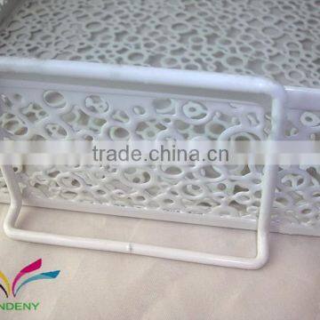 China Manufacturer Free Sample Tabletop Embossing Single Tier Metal Document Tray for Office photo-5
