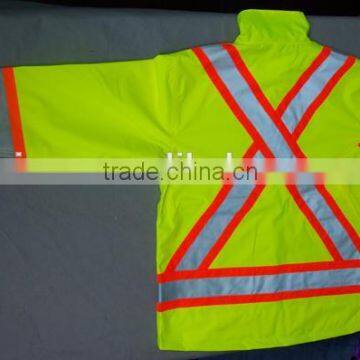 High Visibility Long Sleeves Safety Raincoat Oxford Fabric Waterproof Working Clothes photo-2