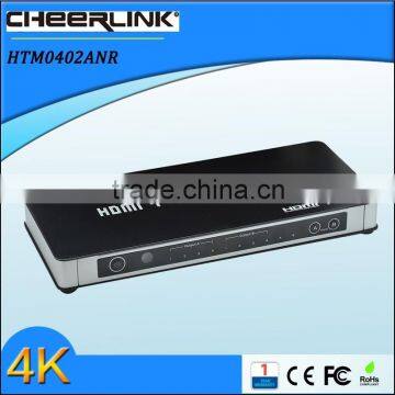 CHEERLINK 3D Supported 1080P 4*2 HDMI True Matrix / Full HD HDMI Switcher 4X2 w/ RS232 Function