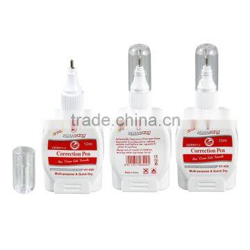 Correction pen fluid 12ml bottled whiteout in YIWU