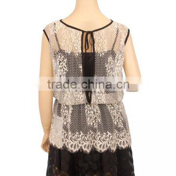 Wholesale Women Clothing Girls' Lace Sleeveless Blouse With Waist Strap photo-3