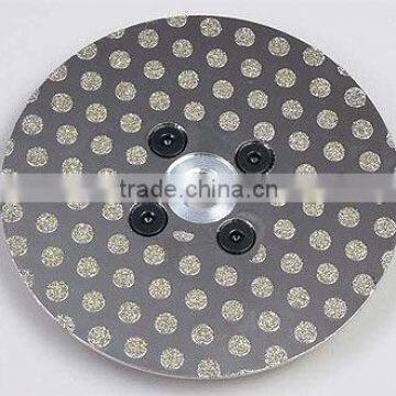 Electroplated diamond grinding disk