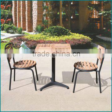 Outdoor led furniture wood coffee table polywood table and polywood chair AW-912TC