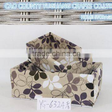 China factory directly sale special rectangular fabric fruit basket