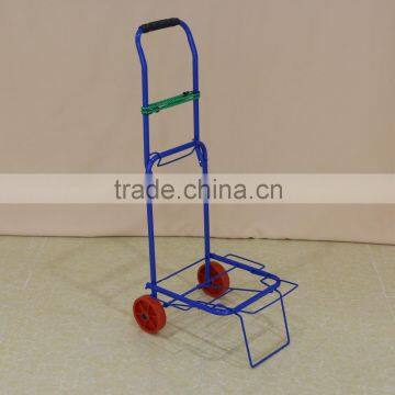 Portable foldable hand trolley for warehouse use