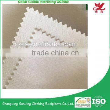 100% Cotton Collar Fusible Woven Interlining/Top Fuse Interlining/Shirt Interlining photo-3