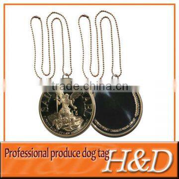 round coin style dog bone tag for europeans