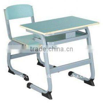 school desk with bench