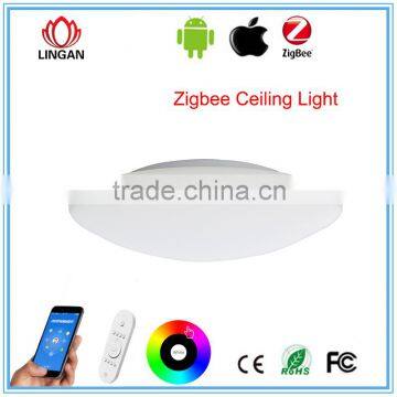 Smart Home Automation Lighting WRGB Zigbee Phone APP Remove Control Smart wall ceiling lamp