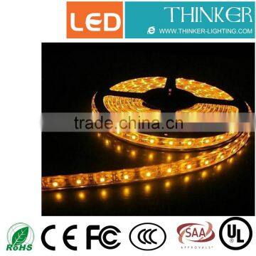 flexible led strip lights 12v SMD3528 120leds/m Yellow color