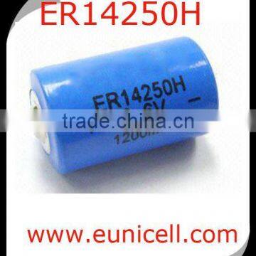 1/2AA ER14250 3.6V Li-SOCl2 lithium hionyl chloride battery ER14250 ER14505