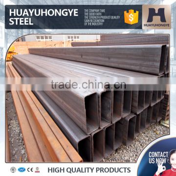 Low price black rectangular steel tube