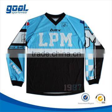 Sublimation printing quick try custom made downhill bmx jerseys