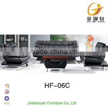 Living Room Furniture Sofa Sectional Couches Black Leather Couch HF-06C
