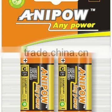 High capacity lr14 c um2 1.5v alkaline battery from Eastar battery