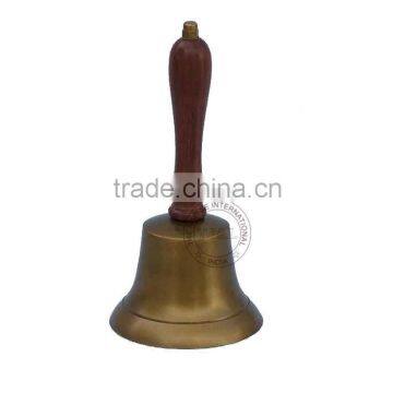 BRASS ANTIQUE SHIP BELL - HAND BELL - NAUTICAL BELL MANUFACTURER photo-2