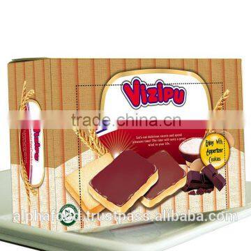 BEST HALAL COOKIES - Vizipu Chocolate 100g/box Egg Cookie