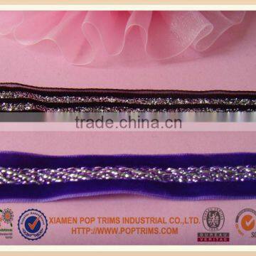 Velvet Ribbons with metallic ribbon
