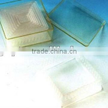 9 pcs transparent square teeth plastic cookie cutter