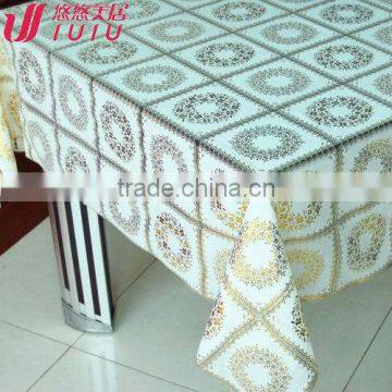 Embossed printed pvc table cloth, lace tablecloth