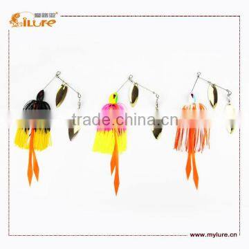 Skirt Spinner Bait Mental Fishing Lure Jig Head Spinning Fishing Lure photo-2