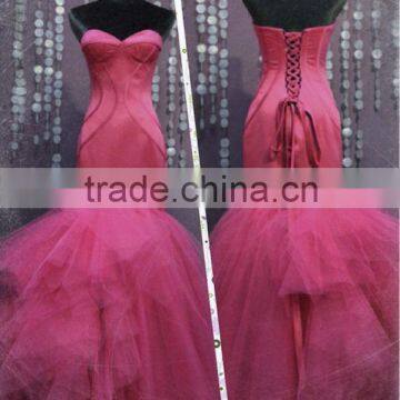 2014 special price sexy fishtail tulle evening dress