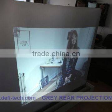 Light Grey film rear projection foil display,lHigh quality R logo display in night,