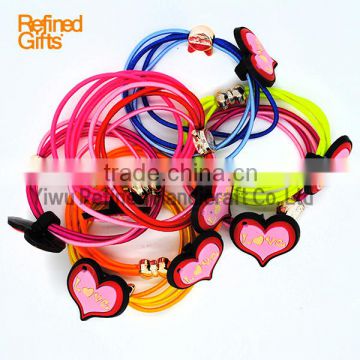 Creative Personalized pvc rubber Heart hairband accept bespoke