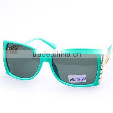 2016 the fashion green big frame with a little metal chrildren kids sunglasses