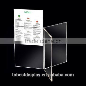 6 Faced Clear Table Top Acrylic Menu Holder,acrylic Menu Stand,acrylic a5 Menu Stand