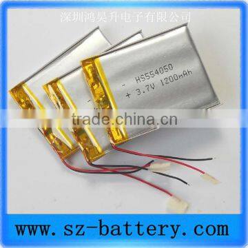 554050 rechargeable 1200mah LiPo battery