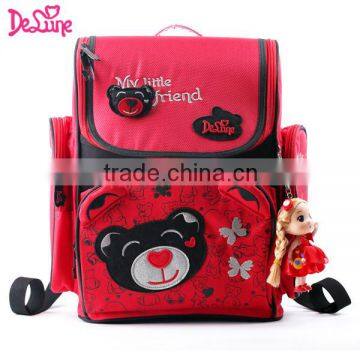 Girls red beautiful school bags for kids cartoon school backpack