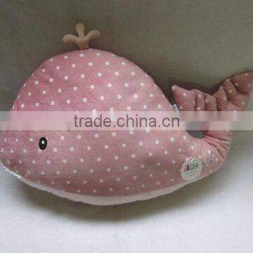 JM8788-1 Printed Plush Pillow with Whale Shape