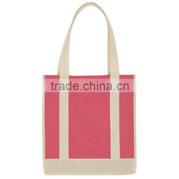 Non-Woven Two-Tone Shopper Tote Bag- Poppy