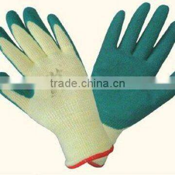 Cotton wrinkle latex protective glove
