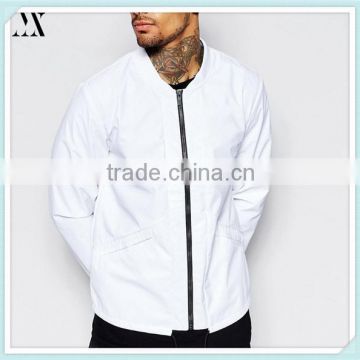 2016 Wholesale Man Jacket Textured Woven Fabric Super - lightweight Design Custom Man Jacket In White