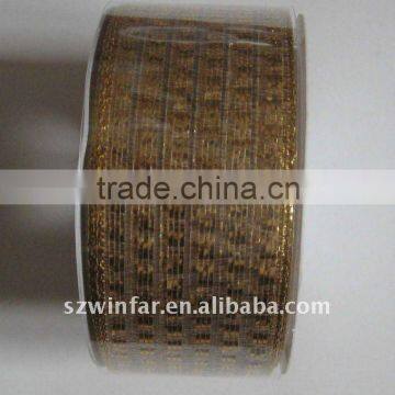 decorative metallic glitter ribbon for wrapping