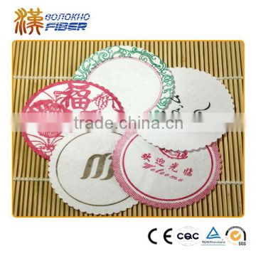 Round shape absorbent paper coaster