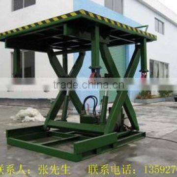 fixed hydraulic scissor lifter platform for hoisting