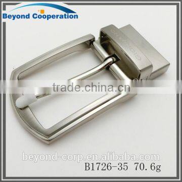 Zamac Turning Pin Buckle Silver Brush Mirror Polish Nickel-free Good Price Revert Functional Pin Belt Buckle Screws Fixed photo-2